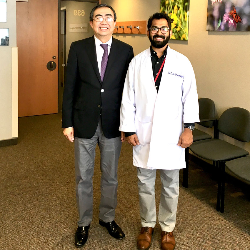 Dr.Gautham with Dr.Pariwat ( Head of the department ,neuromuscular medicine unit, Department of neurology )at University of Nebraska